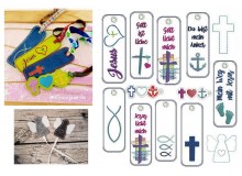 Stickserie ITH - Christliche Motive Lesezeichen Anhänger